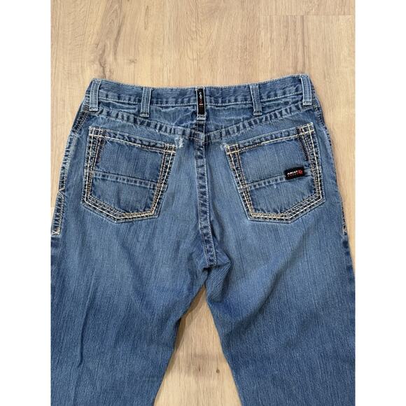 Ariat Jeans Mens 34x32 M4 FR Relaxed Boot Cut Dark Wash Fire Resistant Cat2 Work - Picture 8 of 11